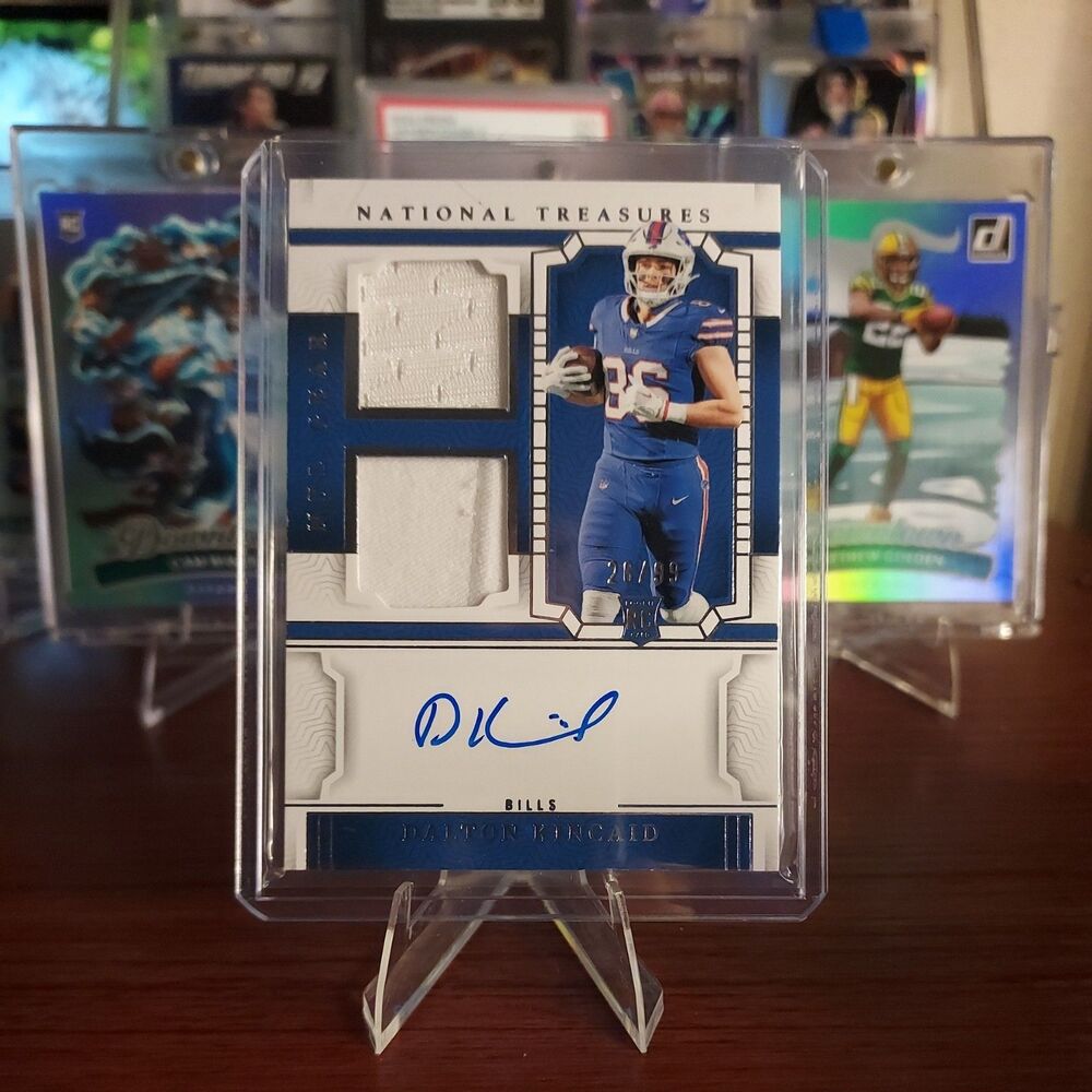 2023 National Treasures💎 Dalton Kincaid NFL Gear Dual Patch Auto RC RGS-BUF /99